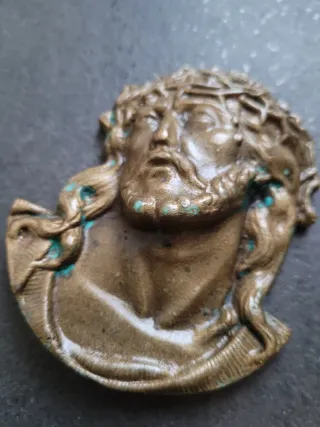 Medaglione Ottone Gesu' Corona Spine