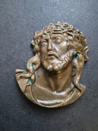 Medaglione Ottone Gesu' Corona Spine