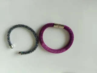 Pulseras Swarovski Grises y Moradas