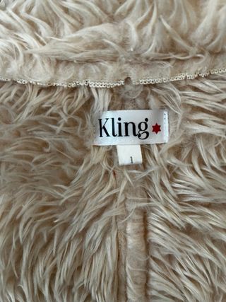 Abrigo Kling rojo con pelo