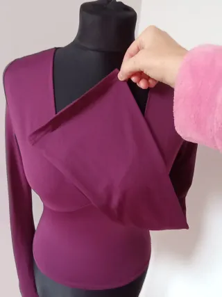 Camiseta ajustada manga larga mujer