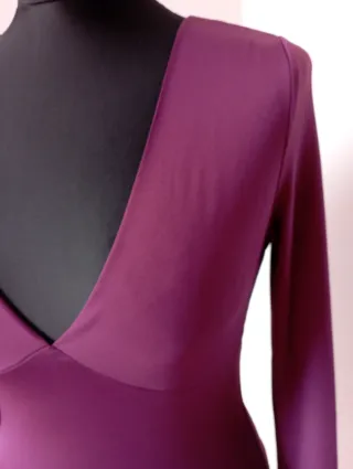 Camiseta ajustada manga larga mujer