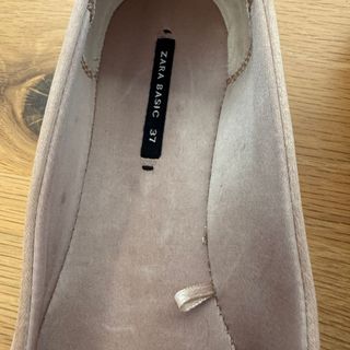 Bailarinas Zara Beige Pedrería Talla 37