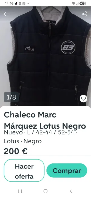 Chaleco Marc Marquez Lotus Talla L