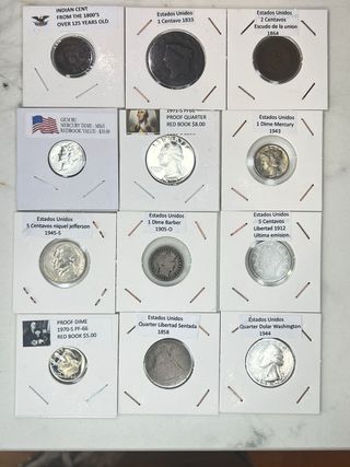 Lote Monedas Estados Unidos plata Antiguas