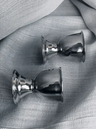 Coppia Portauovo Acciaio Inox