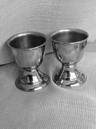 Coppia Portauovo Acciaio Inox