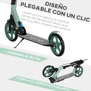 Patinete plegable verde
