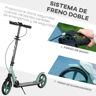 Patinete plegable verde