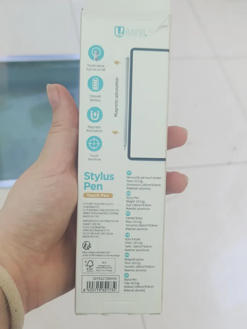 Uni PS2173 Stylus Pen Carga Tipo C afbeelding 2