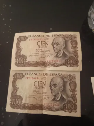 Billete 100 pesetas El Banco de España 1970