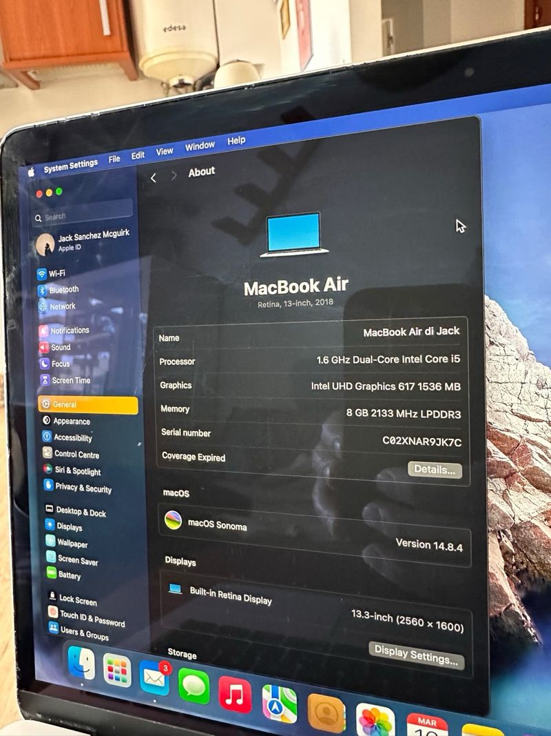 MacBook Air 13” 2018 i5 8GB Plata afbeelding 3