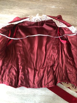 Corpiño Fallera Bordado  Color bordeó