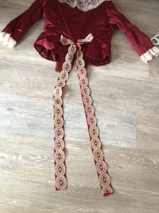 Corpiño Fallera Bordado  Color bordeó