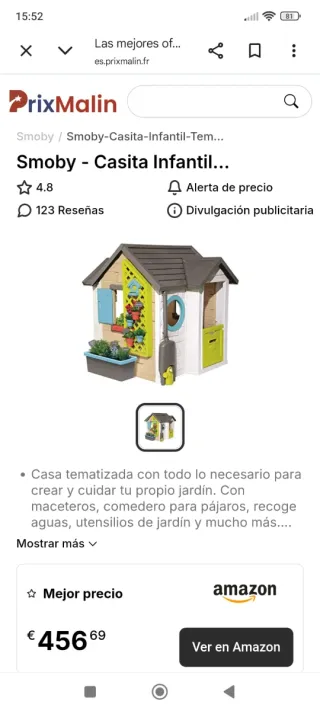 Casita infantil para jardín