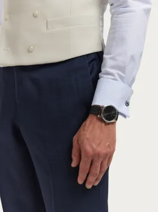 Chaque Álvaro Moreno Wedding azul marino - dos pie