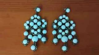 Pendientes grandes vintage flamenca