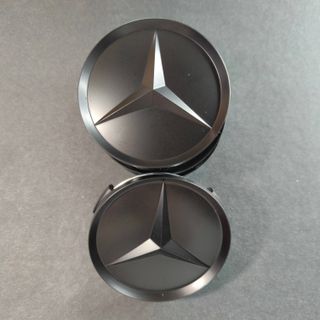 TAPABUJES MERCEDES 75mm NEGRO MATE - TAPAS AMG