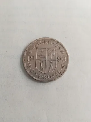 Moneda Mauricio 1 Rupia 1990