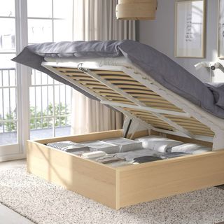 Cama - Canapé abatible IKEA MALM Chapa Roble