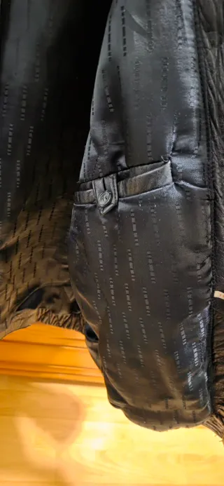 Cazadora Piel Negra Hombre