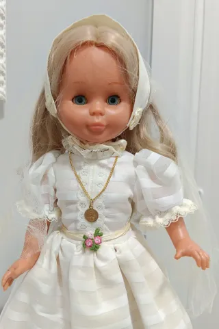 Nancy Comunión Vestido Blanco roto. Años 80