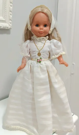 Nancy Comunión Vestido Blanco roto. Años 80