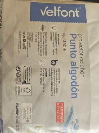 Protector Colchón Velfont Punto Algodón 150x200