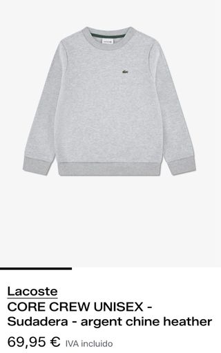 Sudadera Lacoste Gris Kids