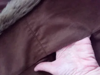 Abrigo marrón con pelo