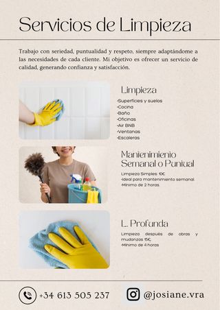 Servicios de limpieza en Tarragona, Reus, La Pined