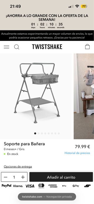 Soporte Bañera Twistshake nuevo