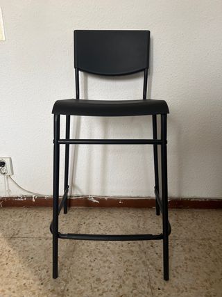 Silla Taburete Ikea Negra