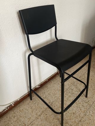 Silla Taburete Ikea Negra