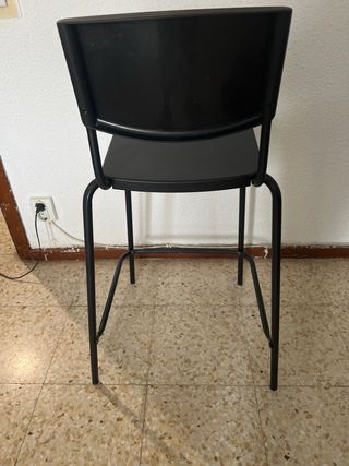 Silla Taburete Ikea Negra