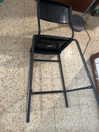 Silla Taburete Ikea Negra