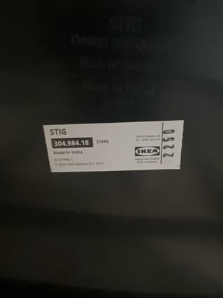 Silla Taburete Ikea Negra