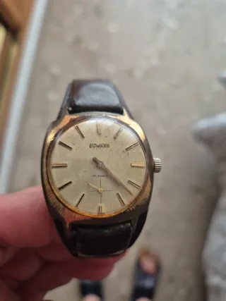 Reloj Duward 17 Rubis Dorado y Marrón