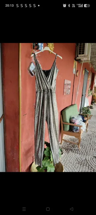 Tuta donna oro/argento taglia unica