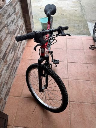 Bicicleta Montaña Doble Suspensión Roja