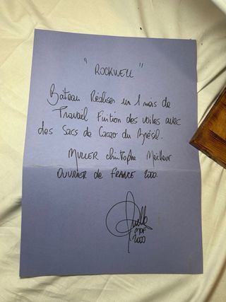 Gran modelo firmado de un velero 'Rockwell'