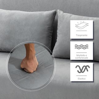 Divano Letto 2 Posti con Schienale Regolabile in 5