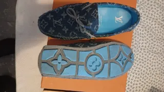 Mocasines Louis Vuitton Originales Denim Azul