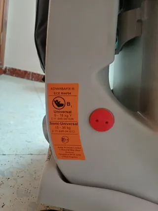 Silla coche Britax Römer gris