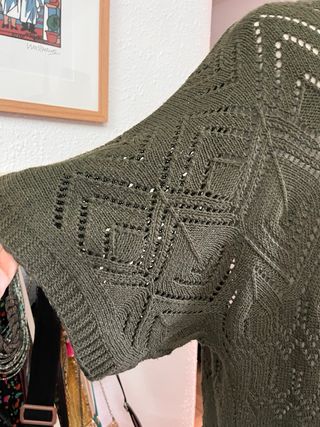 Cárdigan Ganchillo Ligero Verde