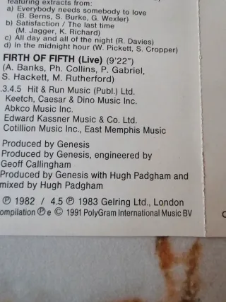 Genesis Turn It On Again Best Of '81-'83 MC 1991