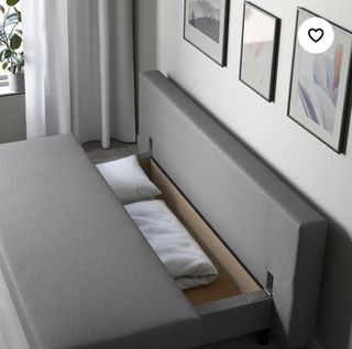 Sofá Cama 3 Plazas Gris Knisa, de Ikea