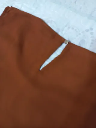 Blusa gasa sin mangas marrón