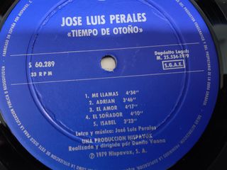 Vinilo Jose Luis Perales Tiempo de Otoño