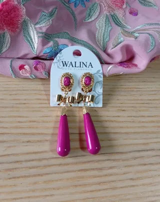 Pendientes flamenca camafeo buganvilla WALINA
